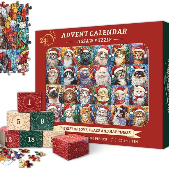 Christmas Advent Calendar 2024 Puzzles for Adults 1000 Pieces - Picture 1 of 4